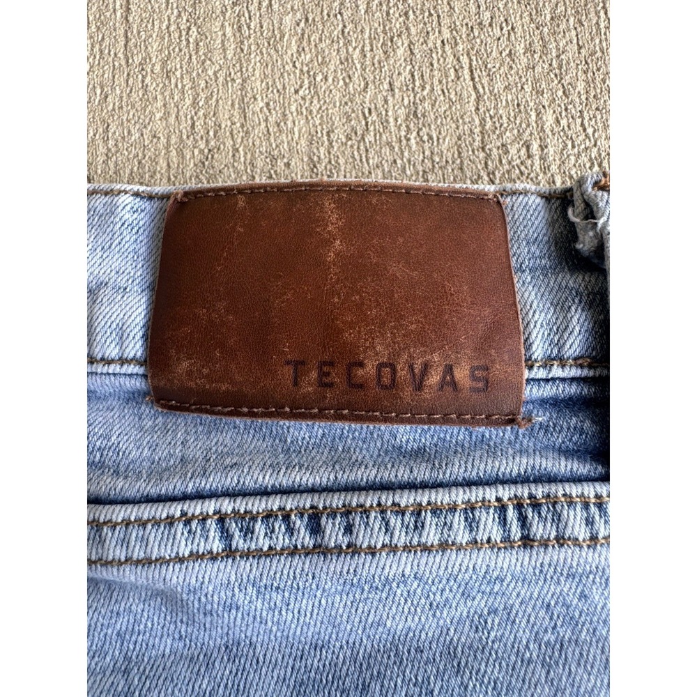 Tecovas Men's Slim Straight Jeans 36x30 Light Blue Stretch Denim Western Ranch - Picture 13 of 13